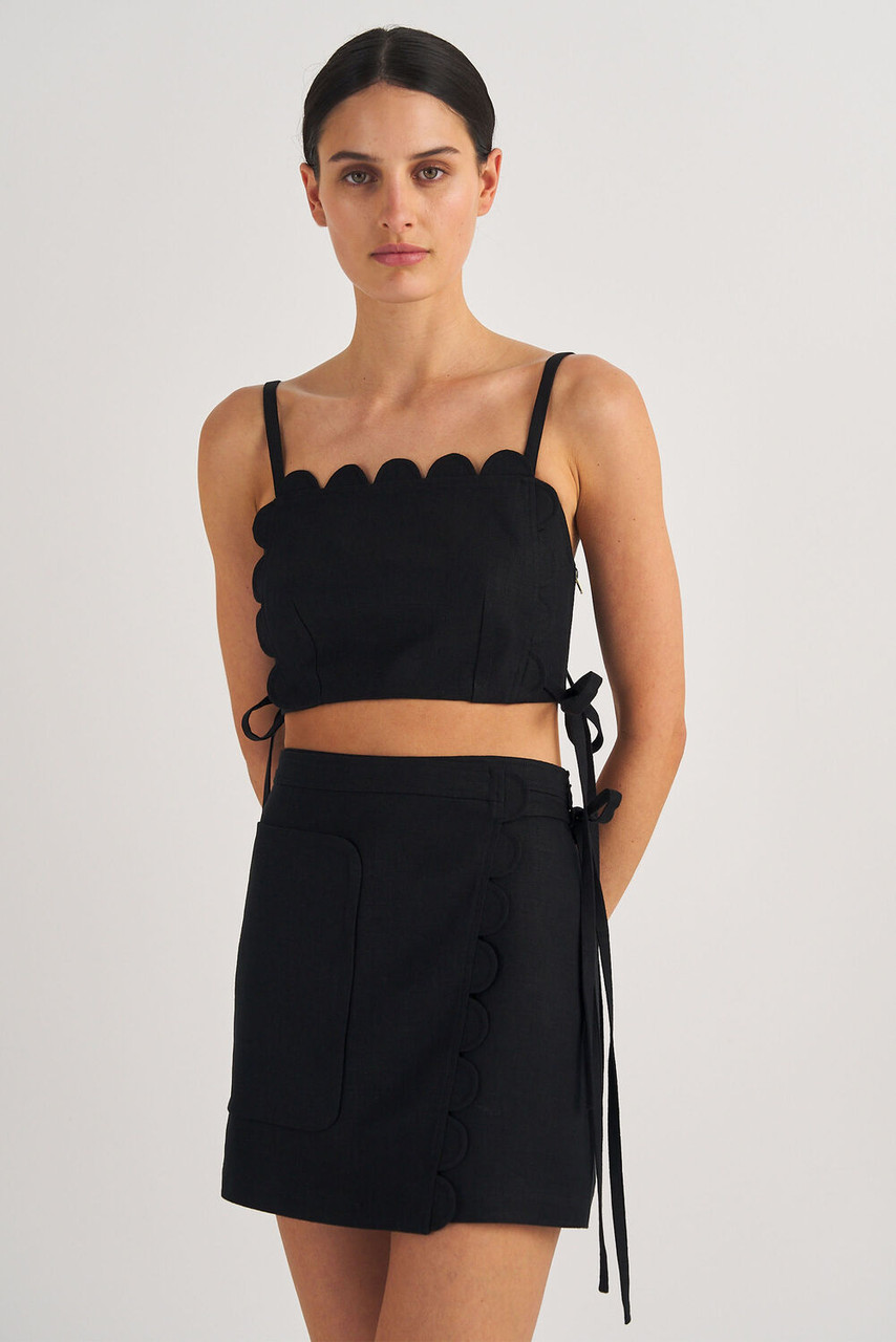 Oroton Linen Bralet Black