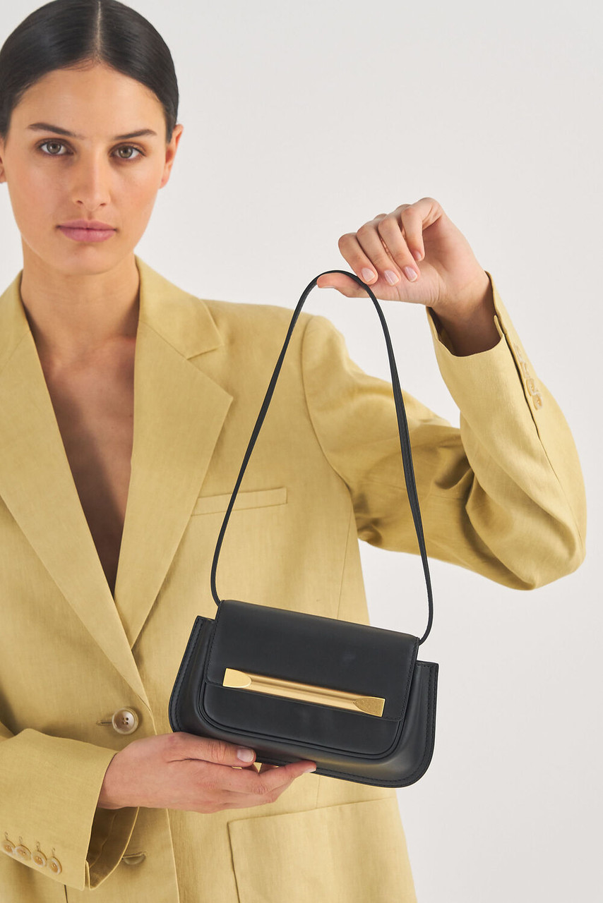 Oroton Mills Small Baguette Black