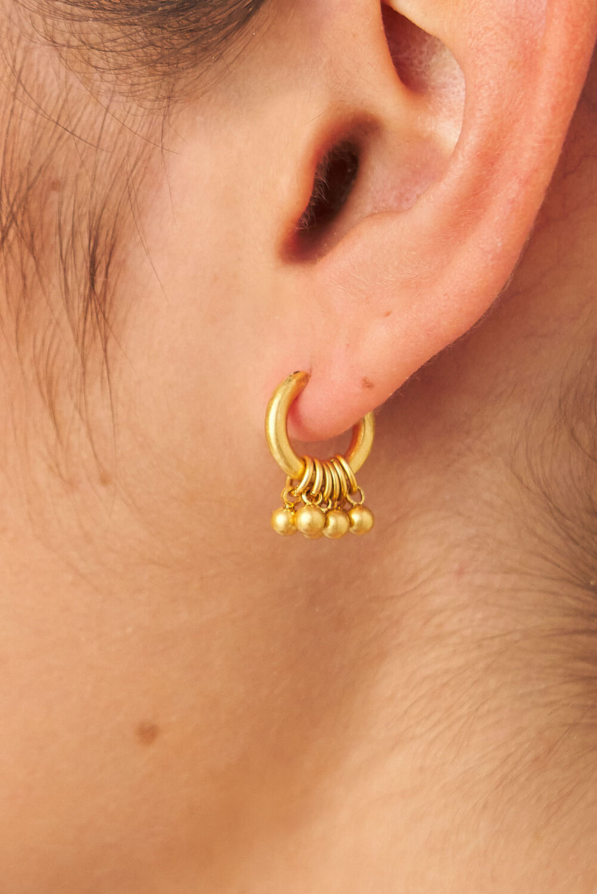 Como Hoops Worn Gold