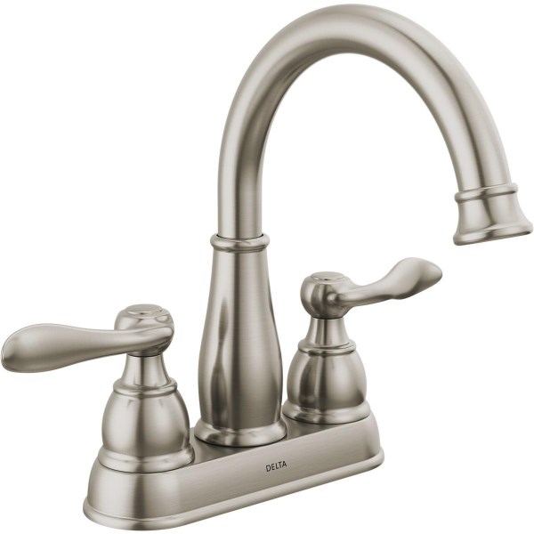 Delta Haywood Chrome 2Handle Lever 4 In. Centerset Bathroom Faucet