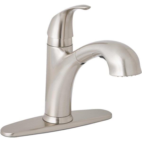 Delta Grant Single Handle Lever PullOut Kitchen Faucet, Stainless