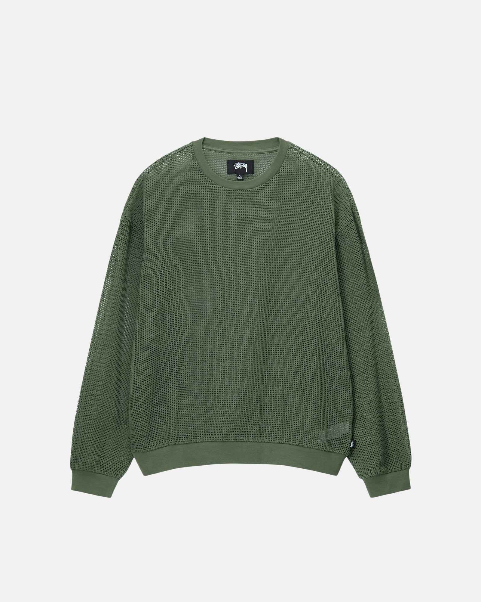 COTTON MESH LS CREW