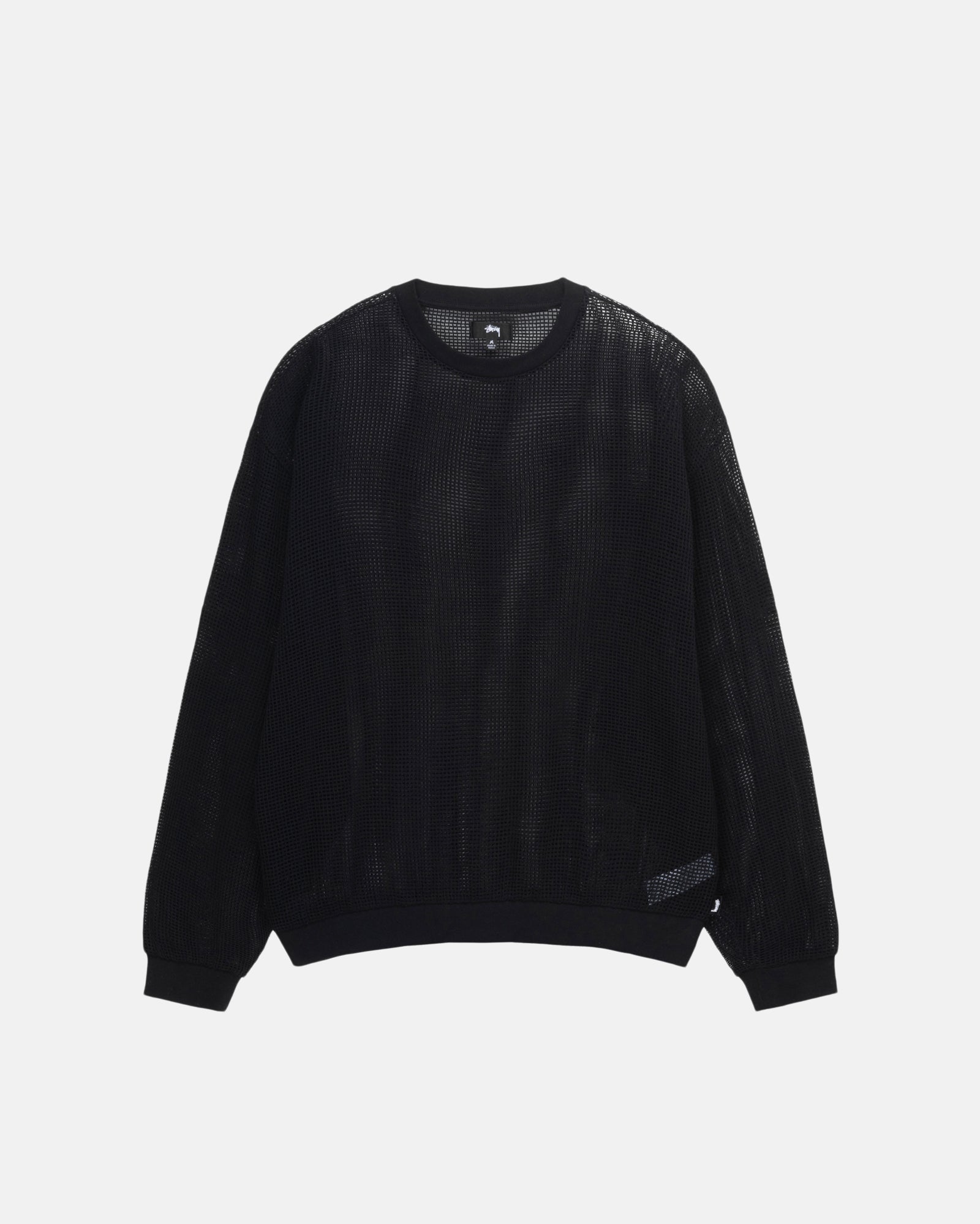 COTTON MESH LS CREW