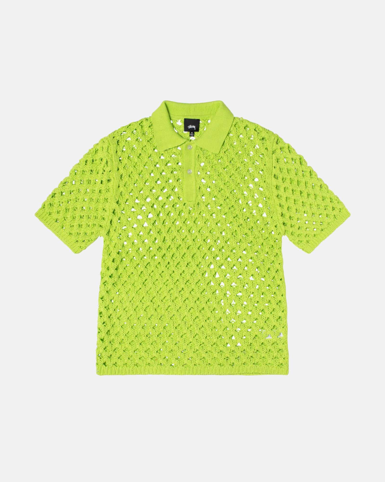 BIG MESH POLO SWEATER