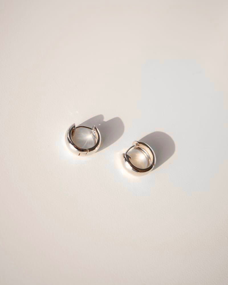 Chunky Hoop Earring in silver