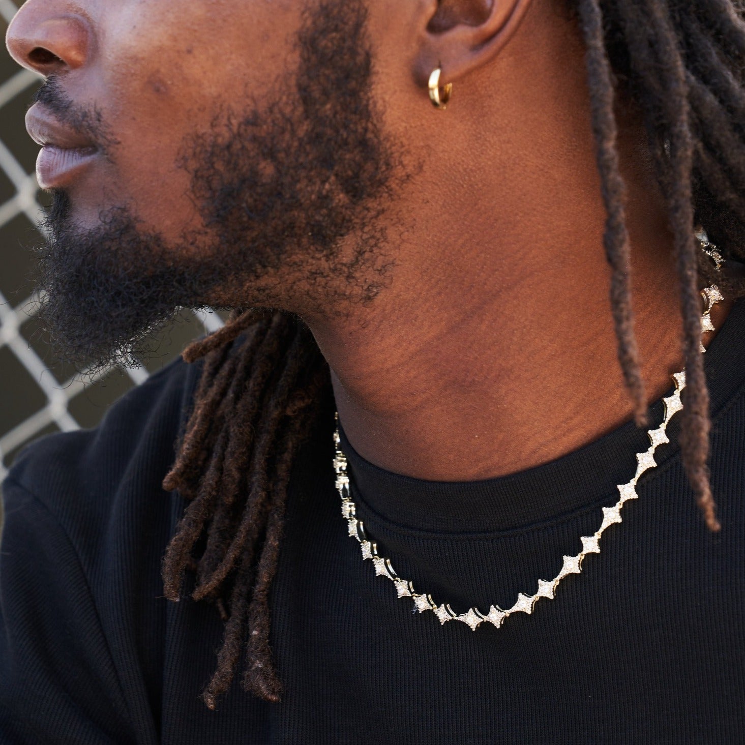 GLD Star Link Chain in Yellow Gold