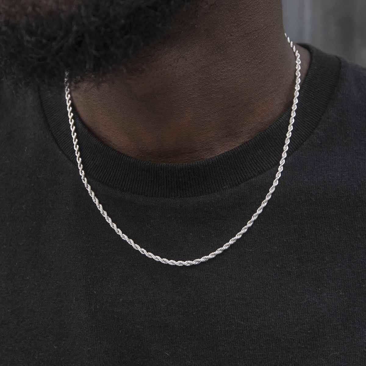 Rope Chain in White Gold - 2mm