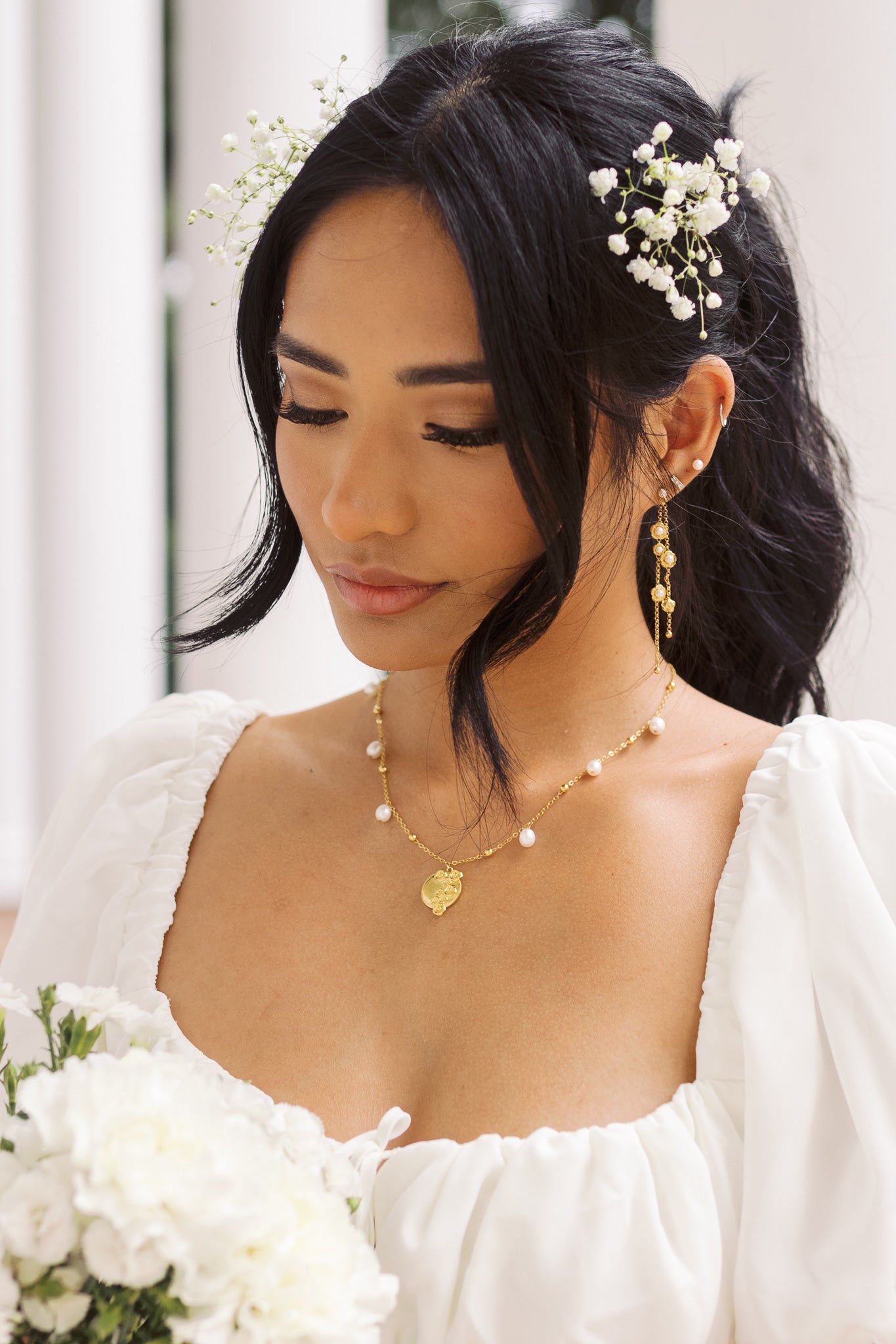 Hibiscus Dangly Earrings