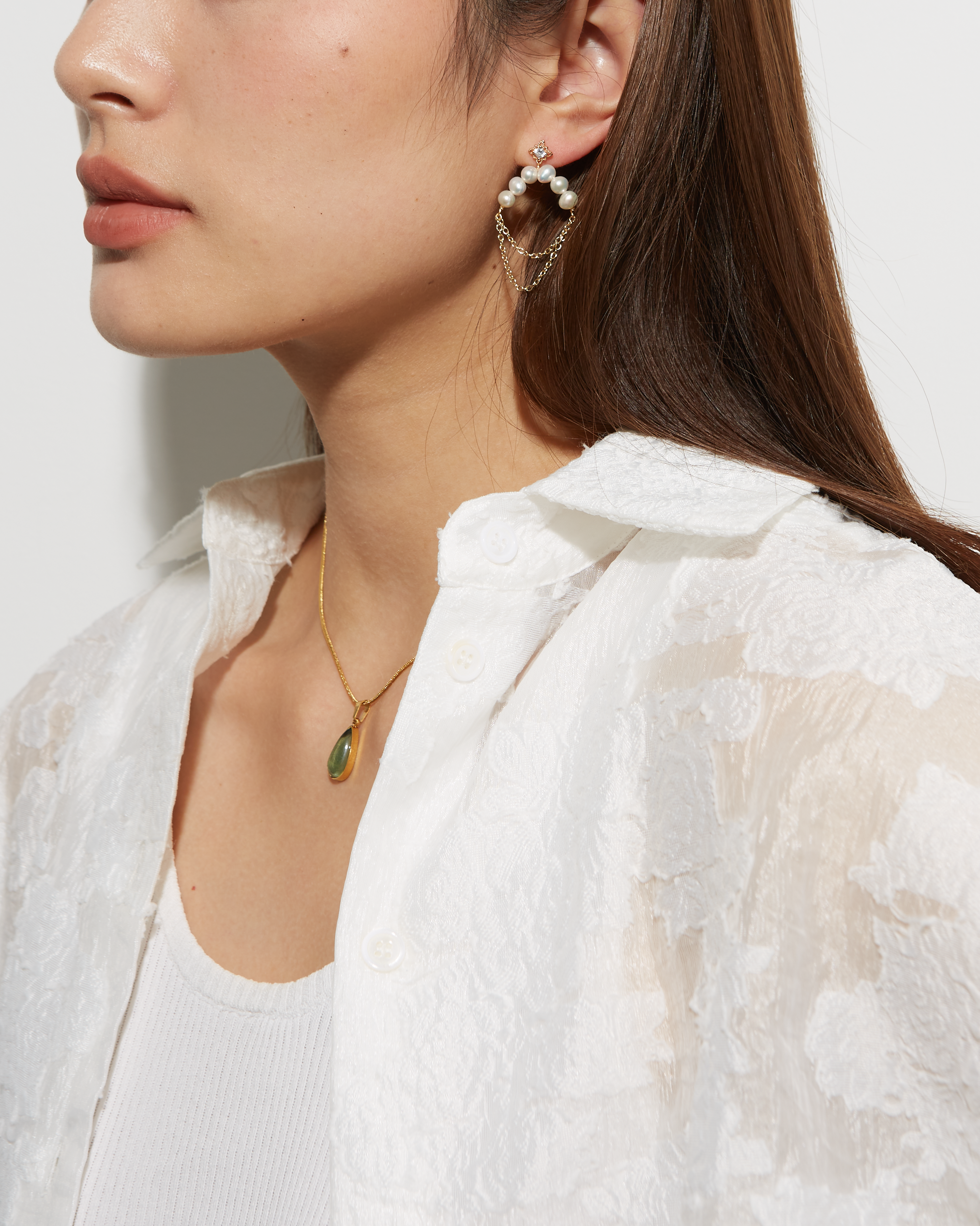 Pearl Chain Earrings