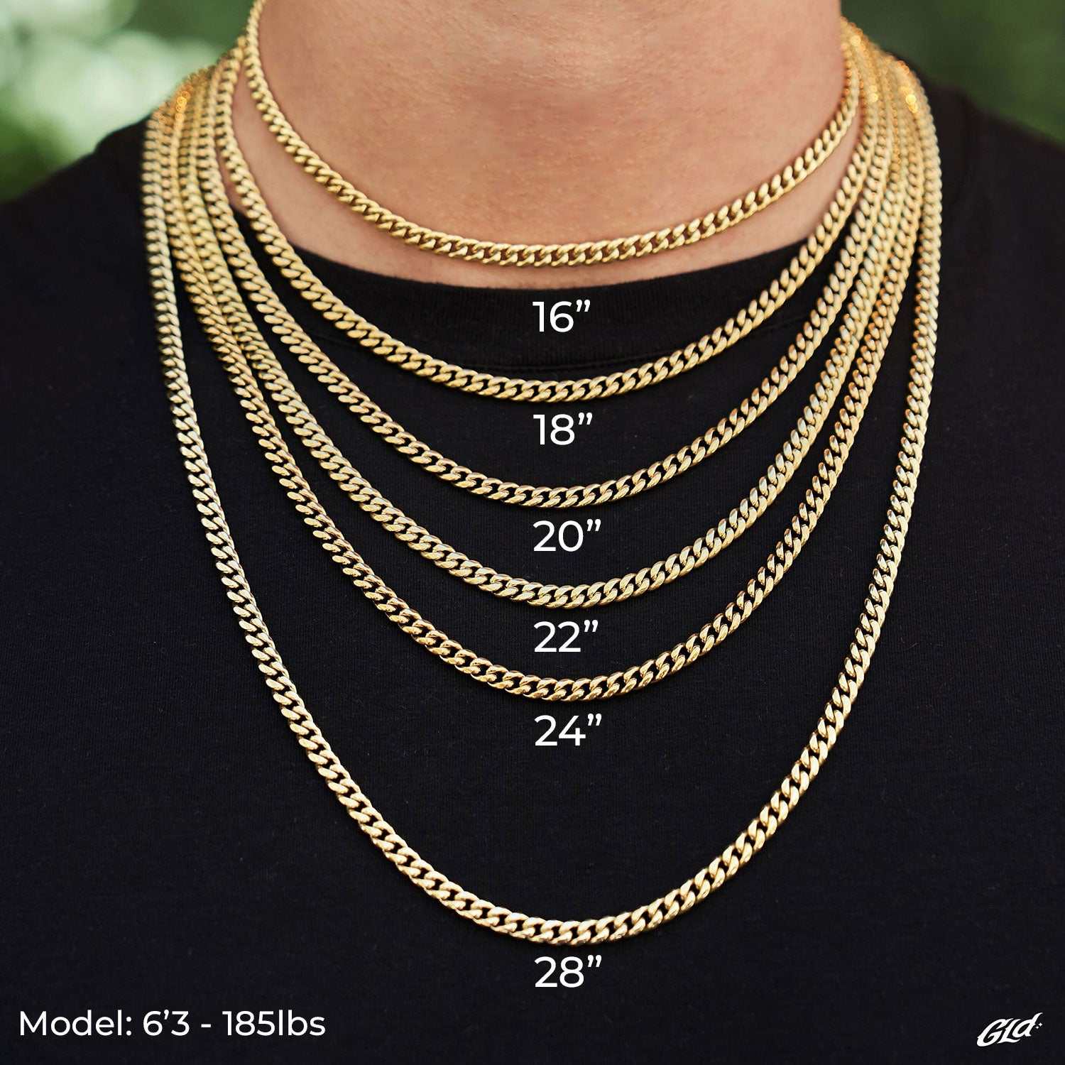 GLD Star Link Chain in Yellow Gold
