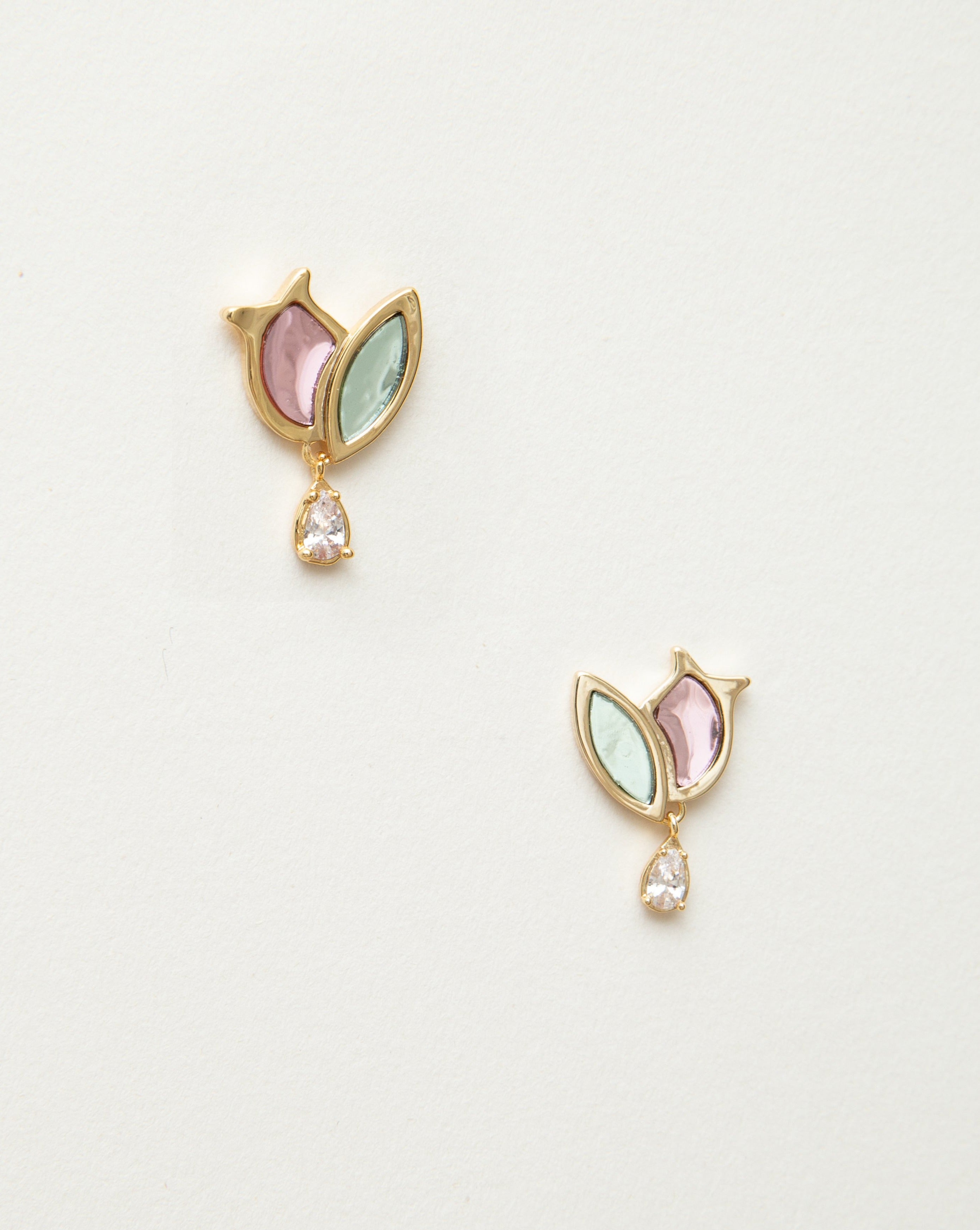 Colored Tulip Earrings