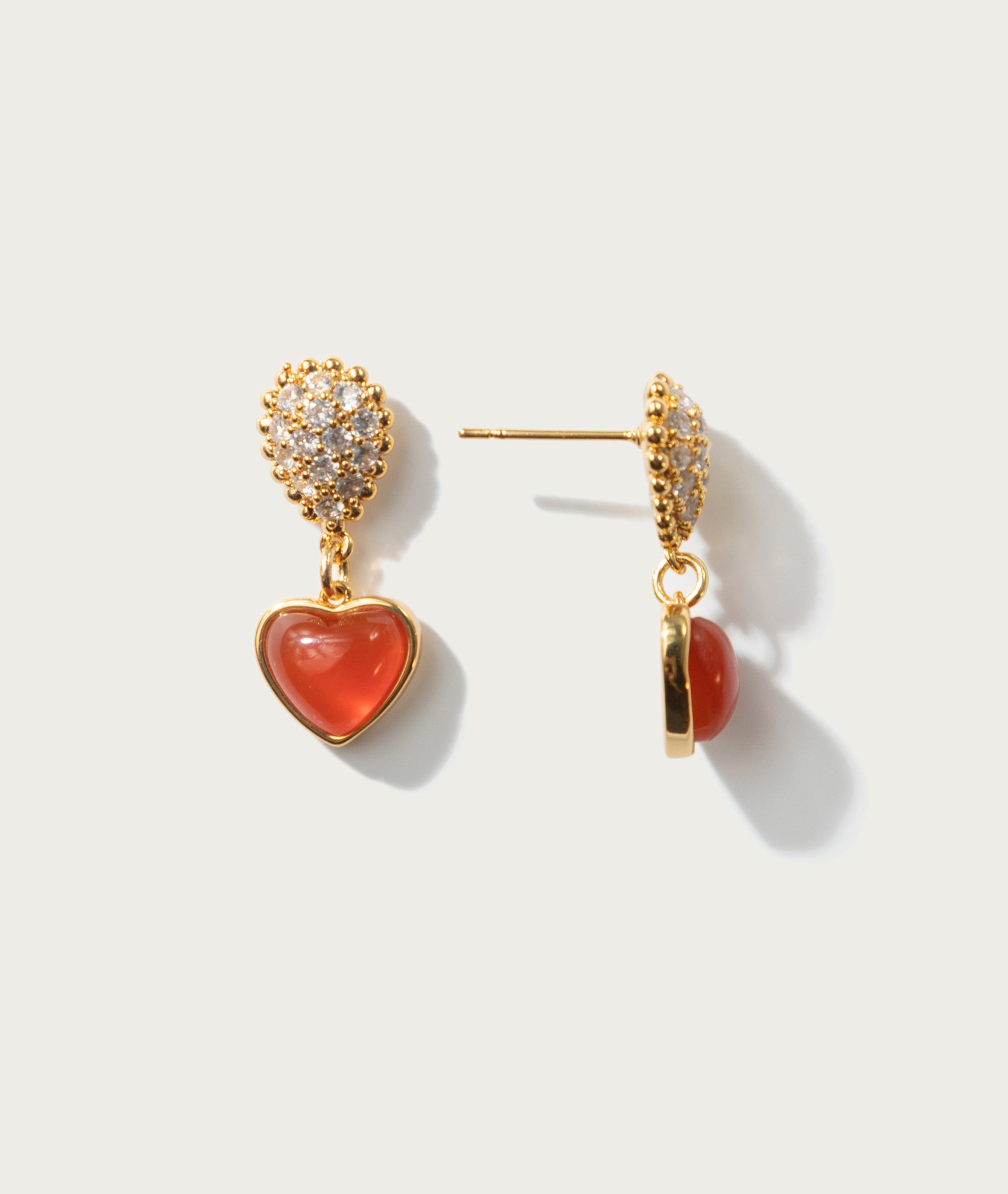 Carnelian Stone Drop Earrings