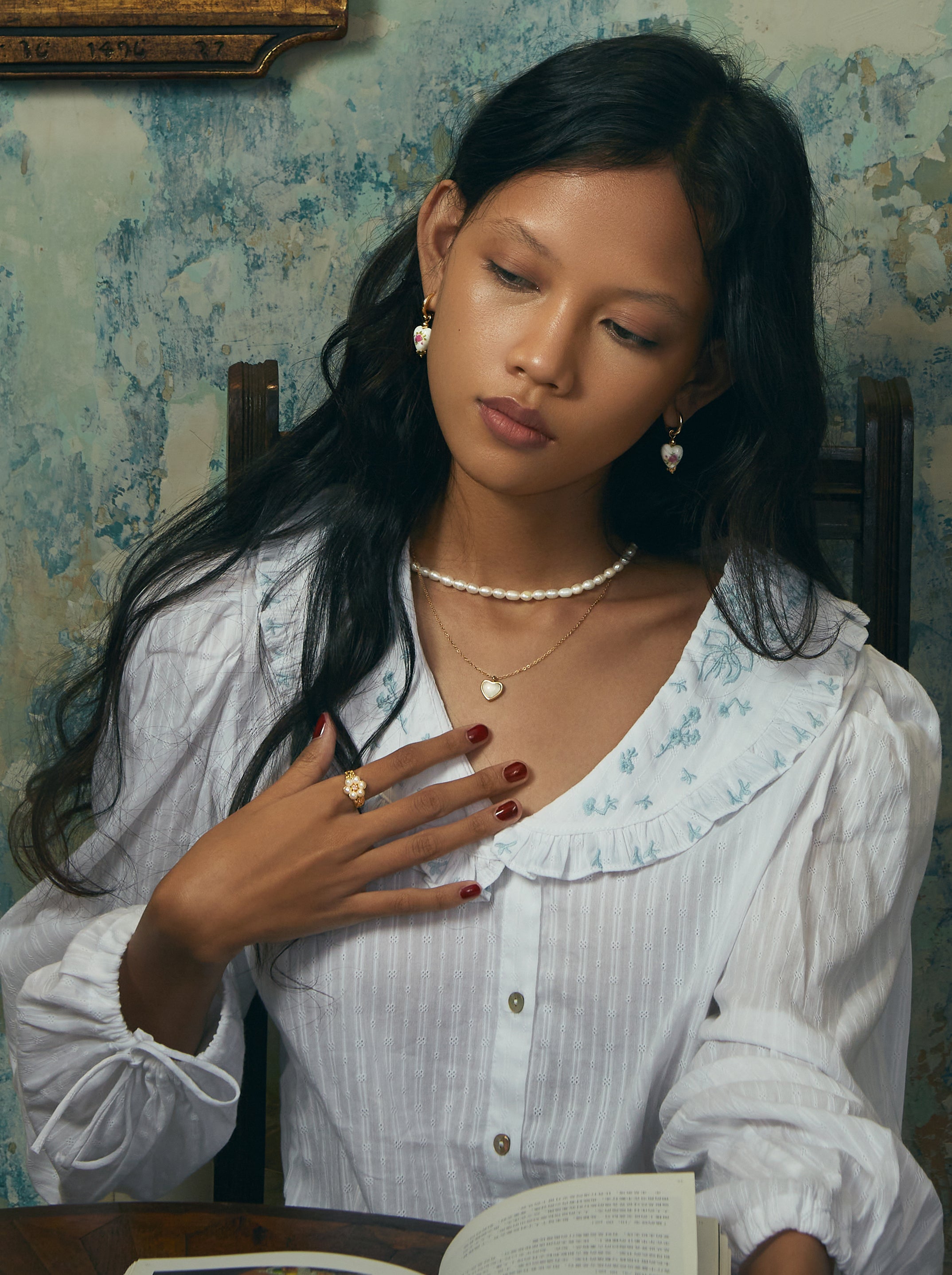 Roselyn Floral Porcelain Earrings