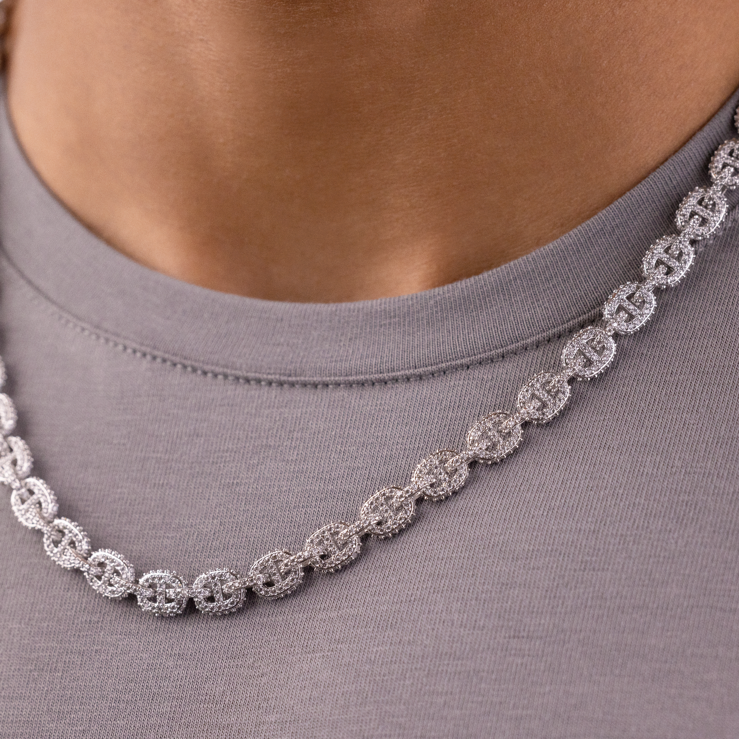 Micro Valentina Chain in White Gold