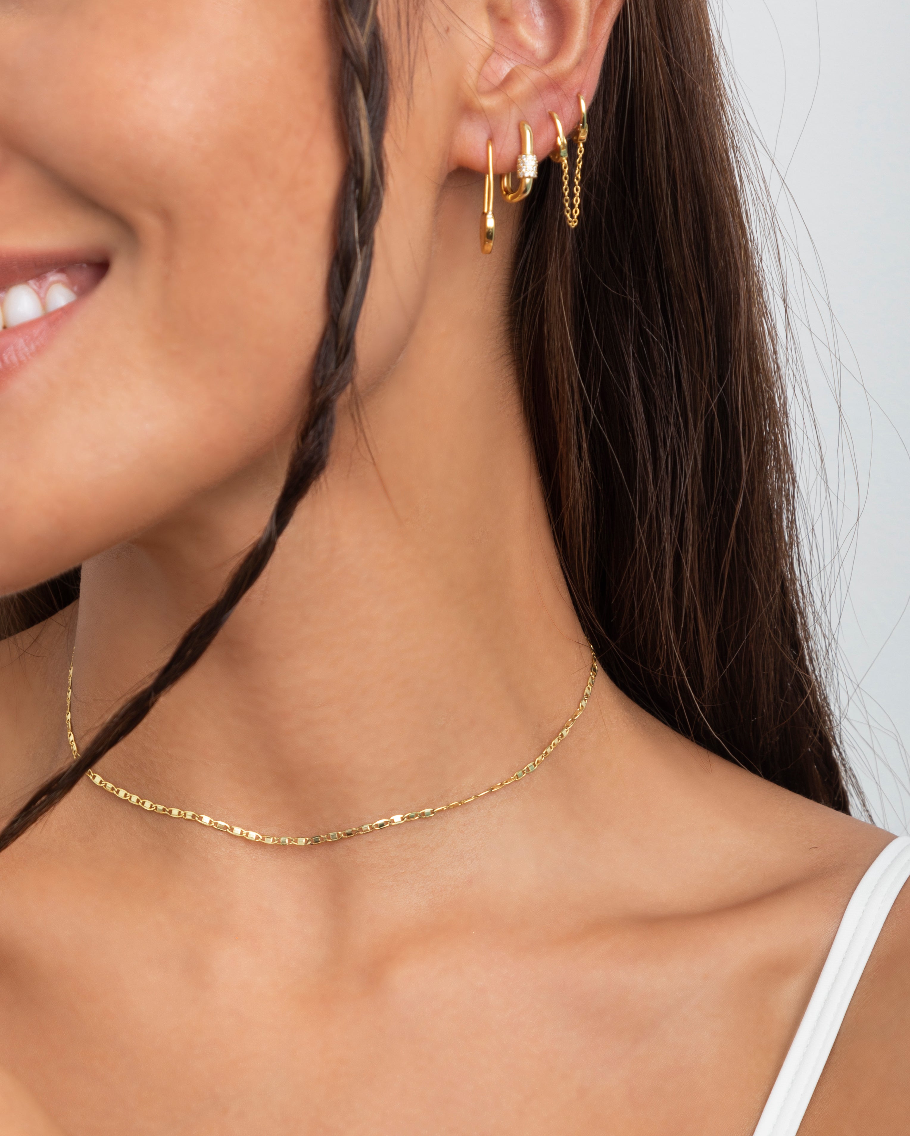 Heart Safety Pin Lock It Earrings