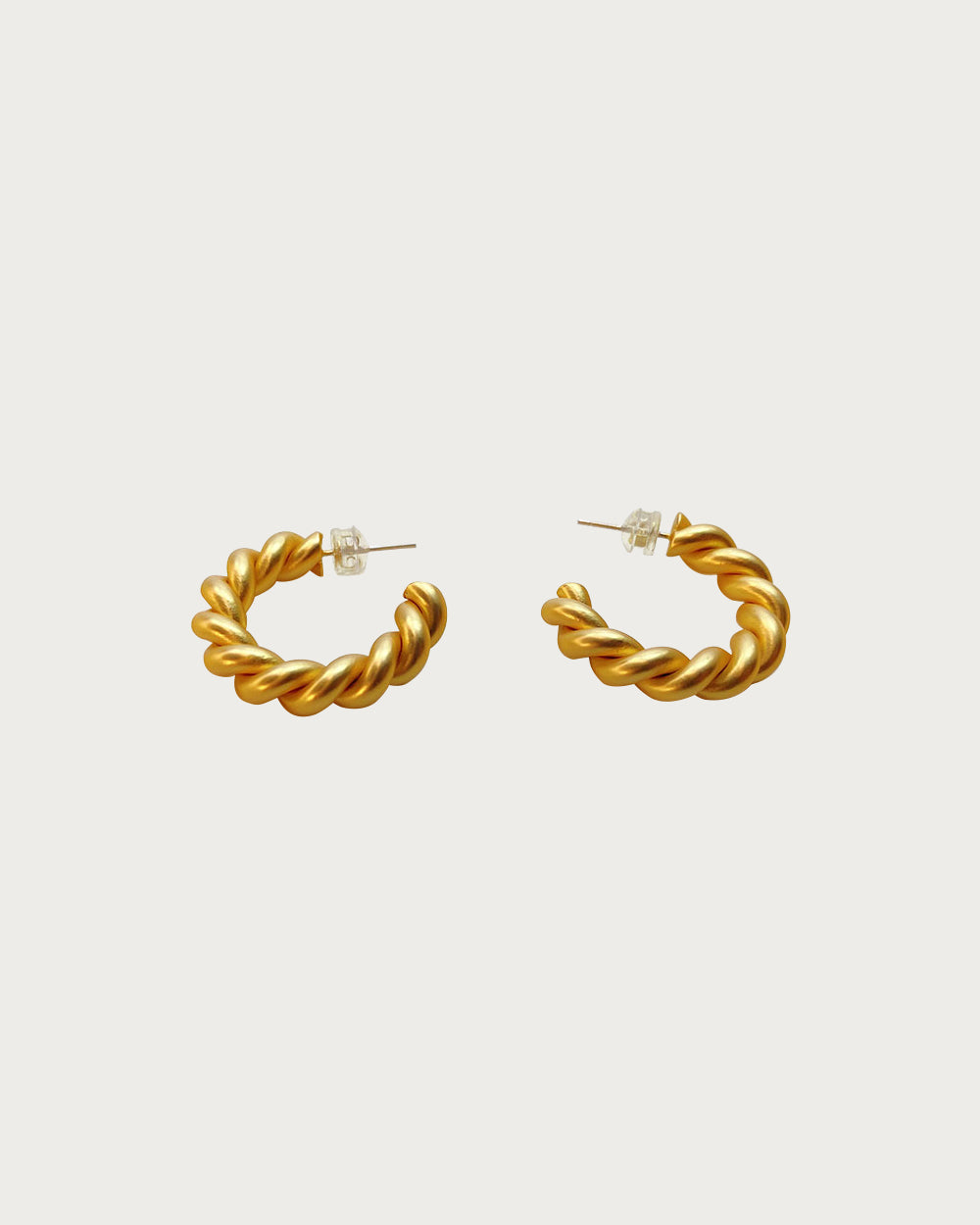Thick Swirl Hoop Earrings