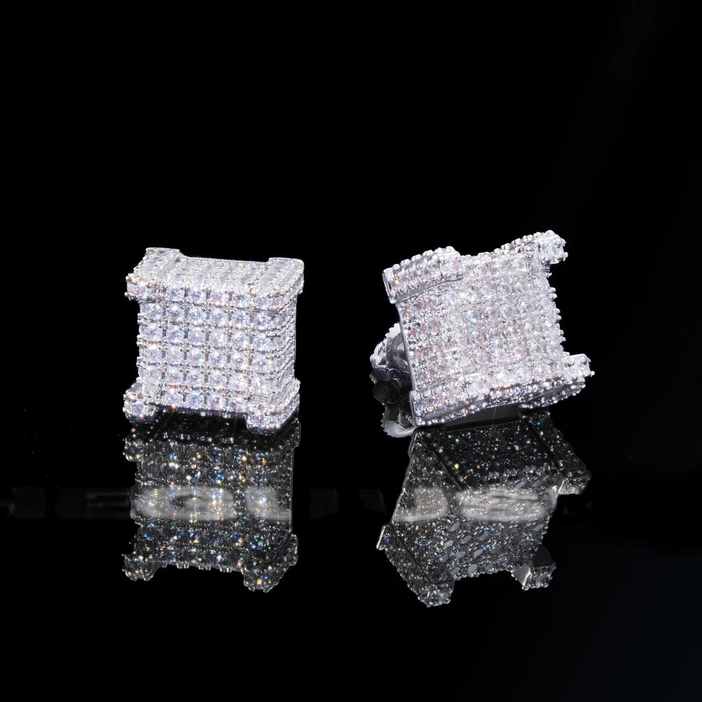 925 SILVER CZ ICED HIP HOP EAR CAP