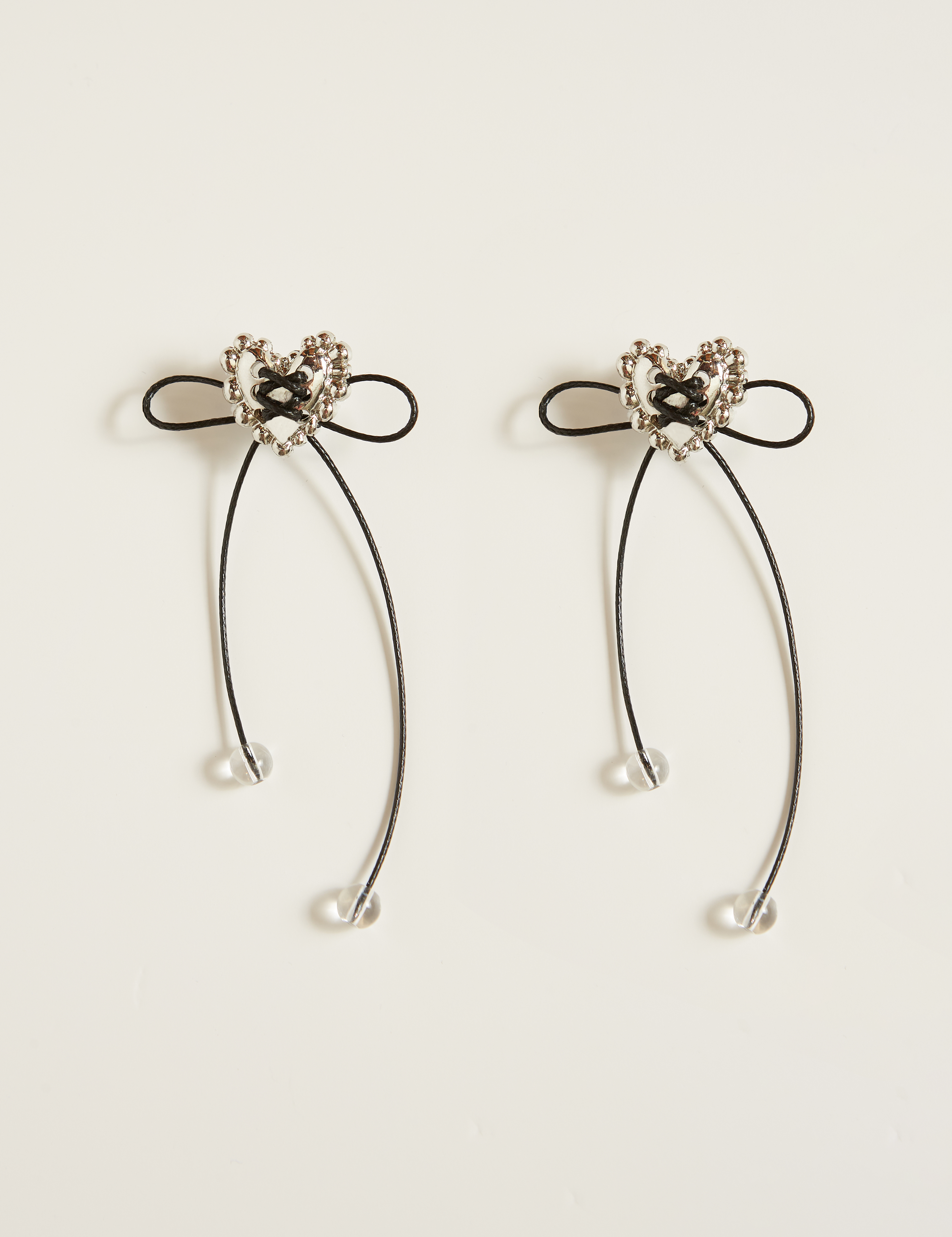 Bow Heart Earrings
