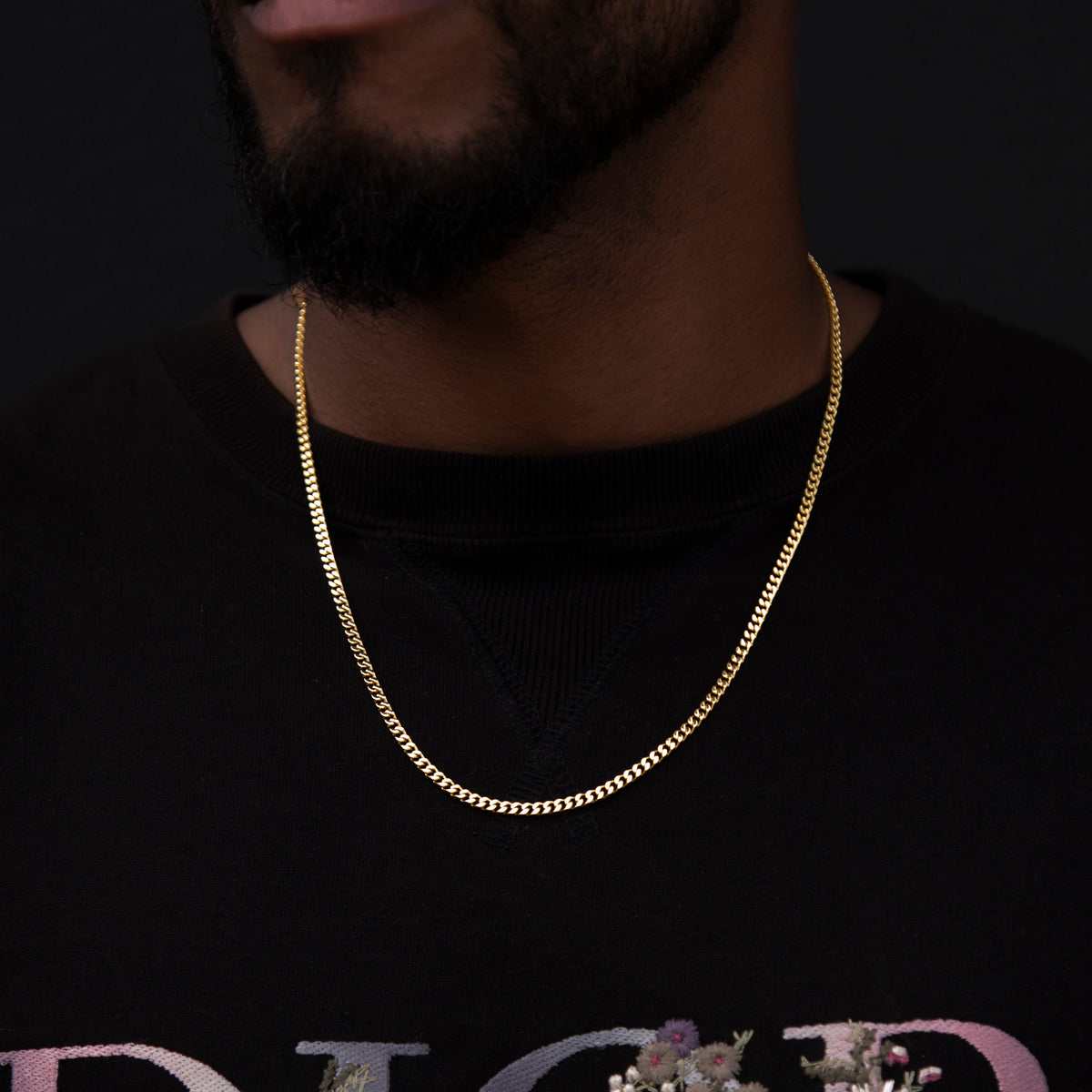 Micro Cuban in Yellow Gold