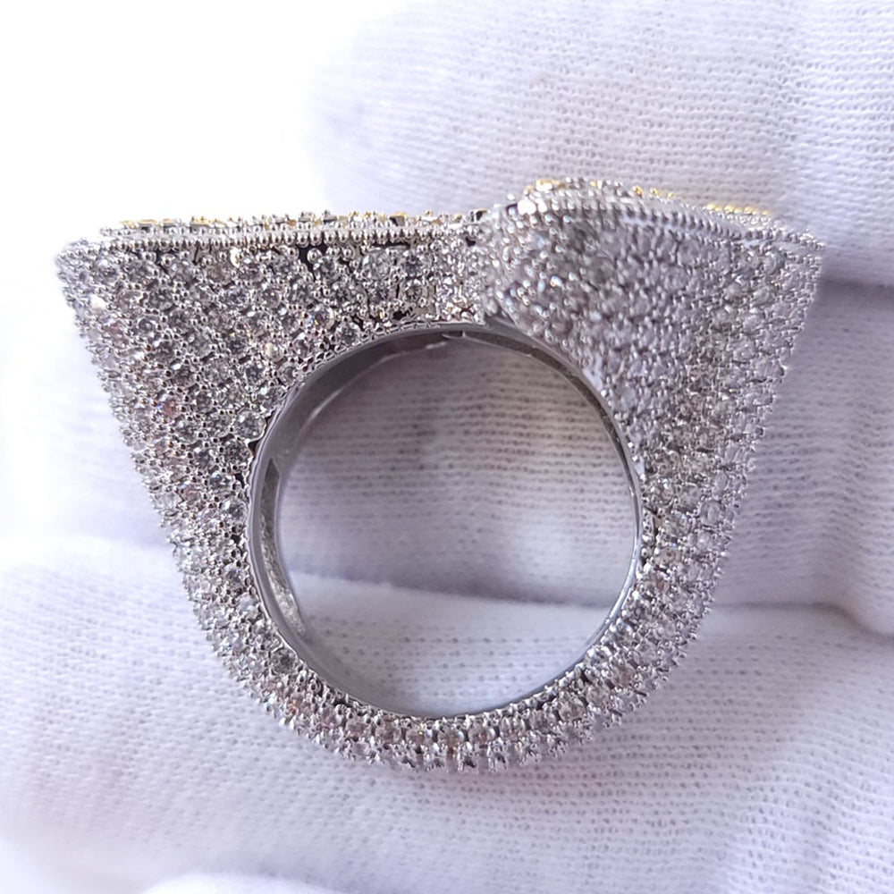 Moissanite Custom Letter Iced Out Ring