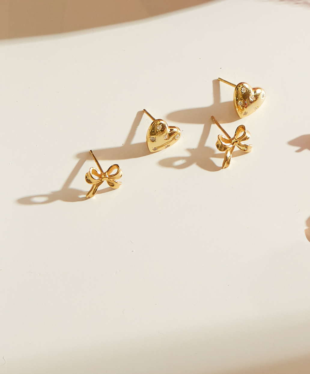 Juliette Heart Stud Earrings