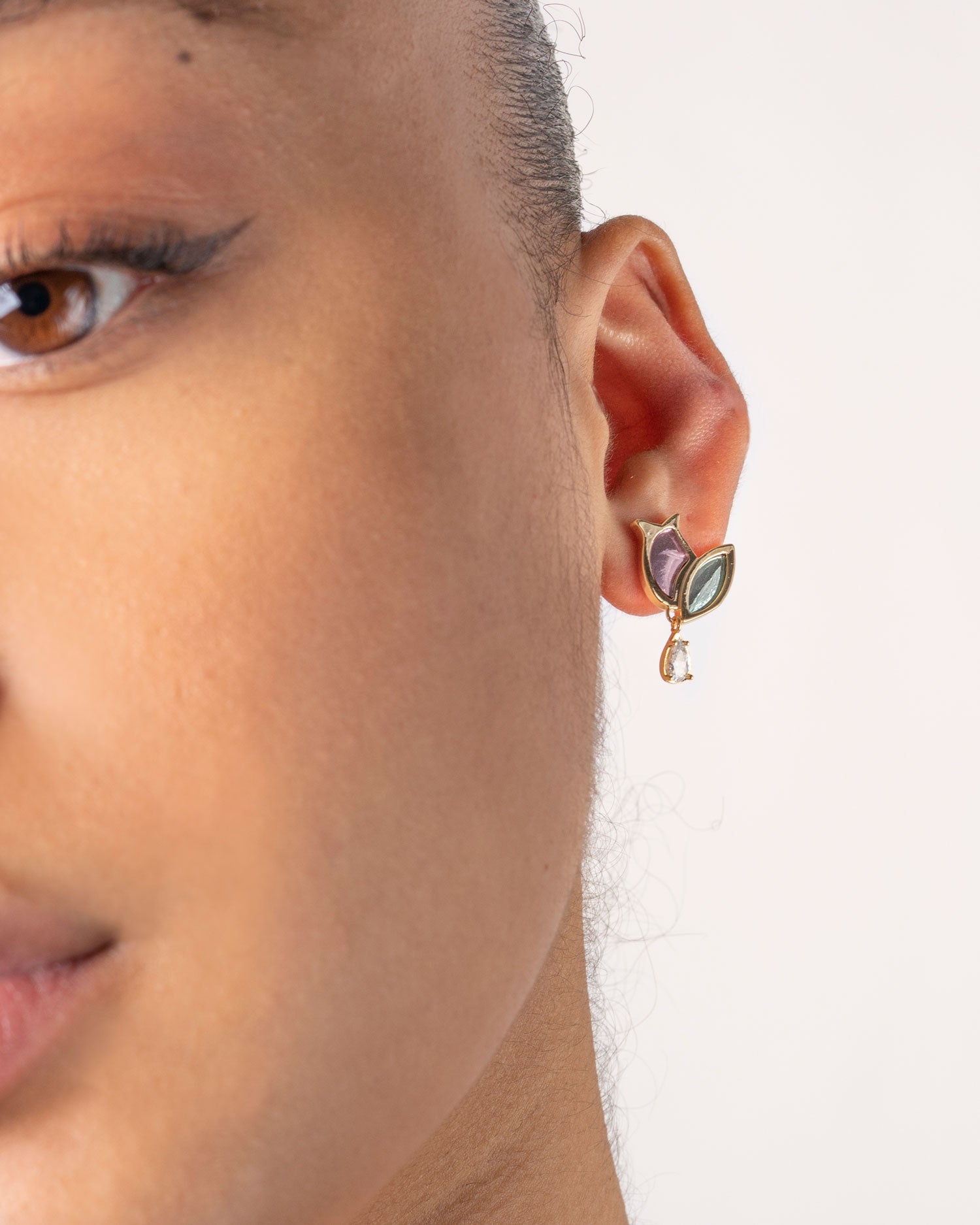 Colored Tulip Earrings