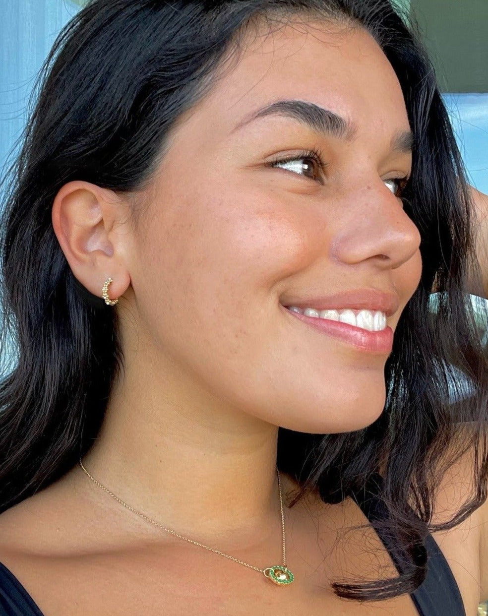 Floral Hoop Earrings