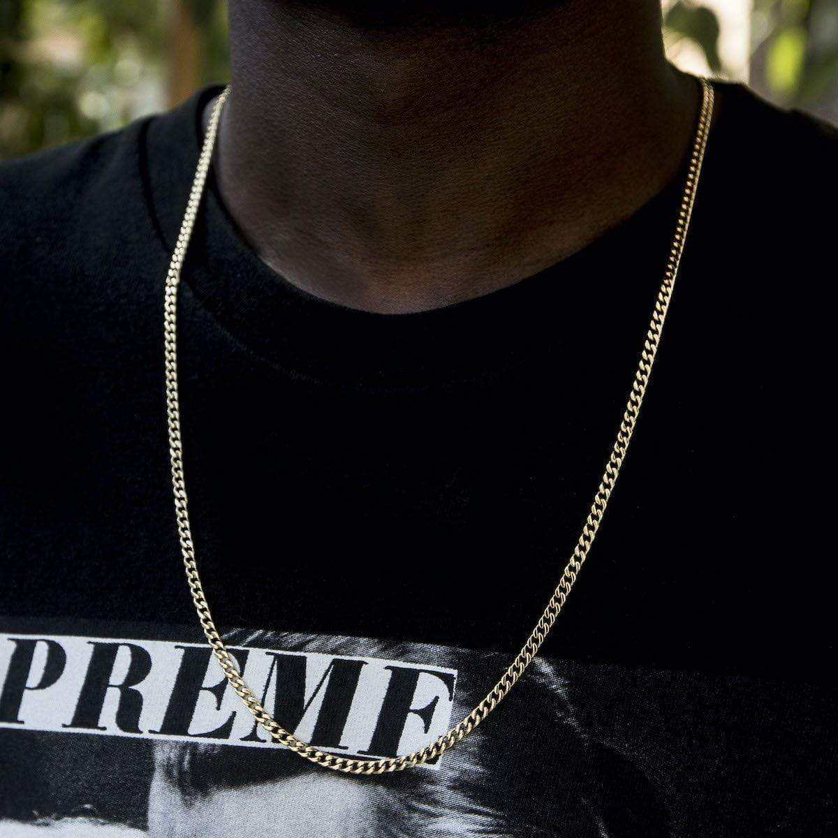 Micro Cuban in Yellow Gold