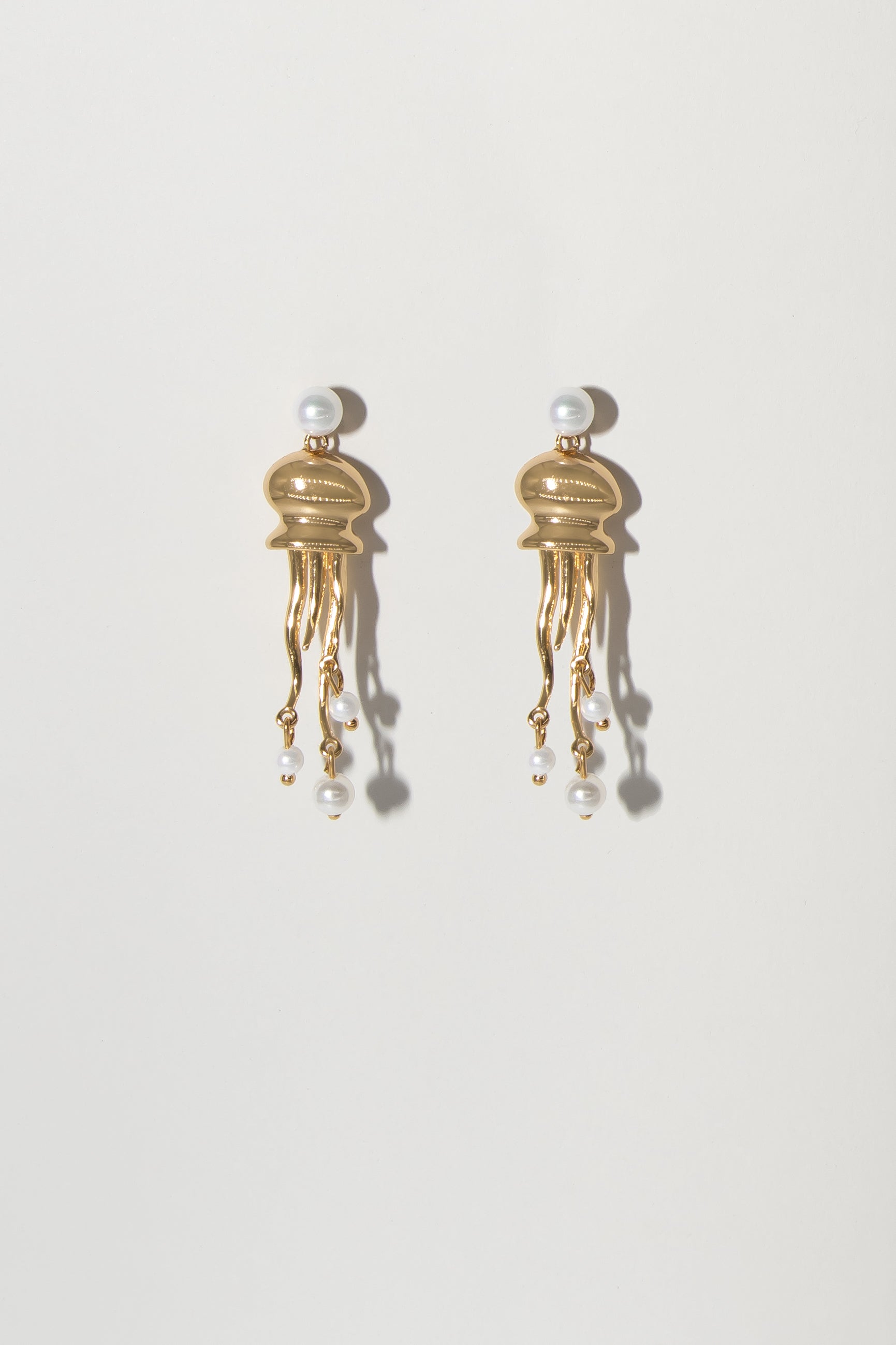 Golden Calamar Earrings