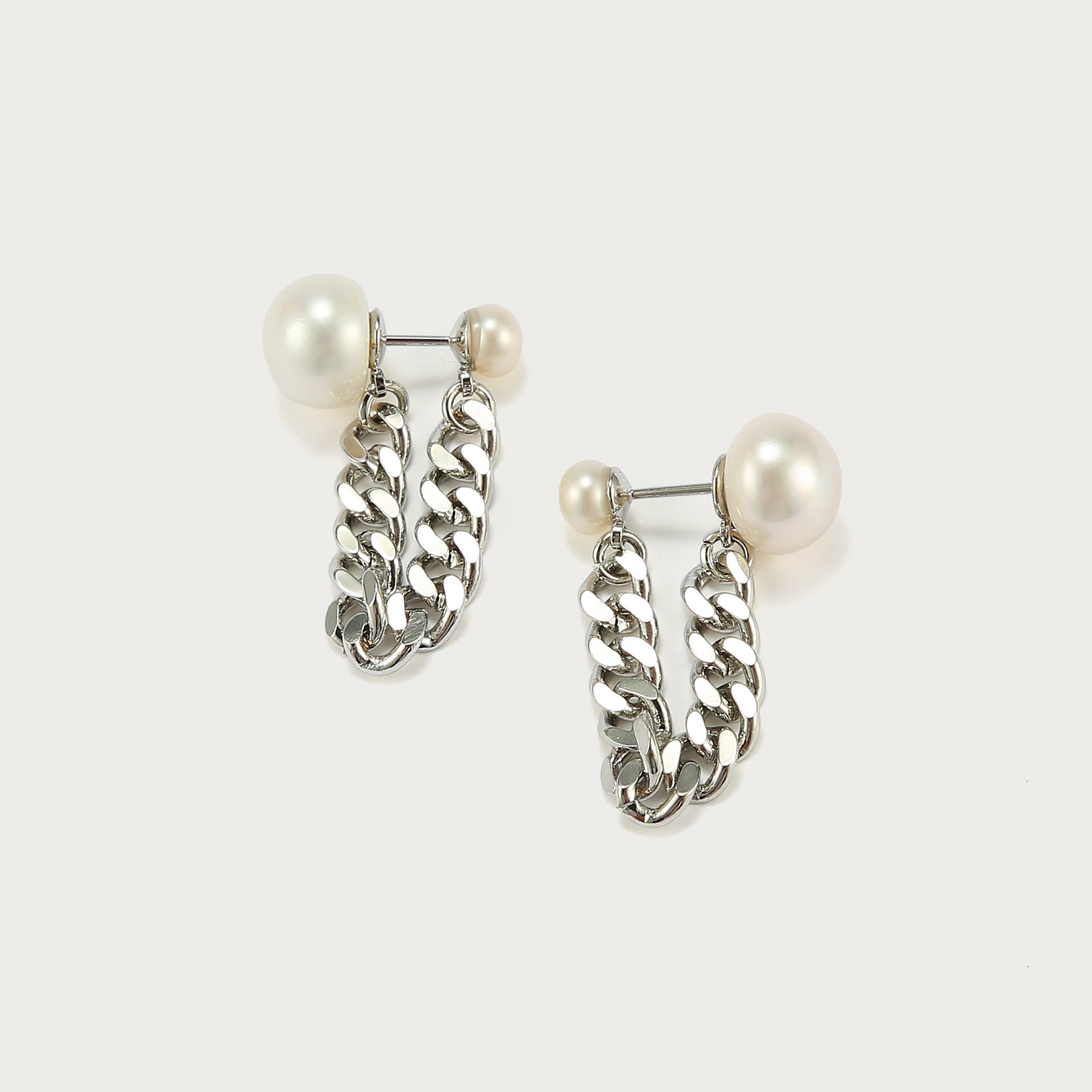 Silver Kelly Chain Earrings