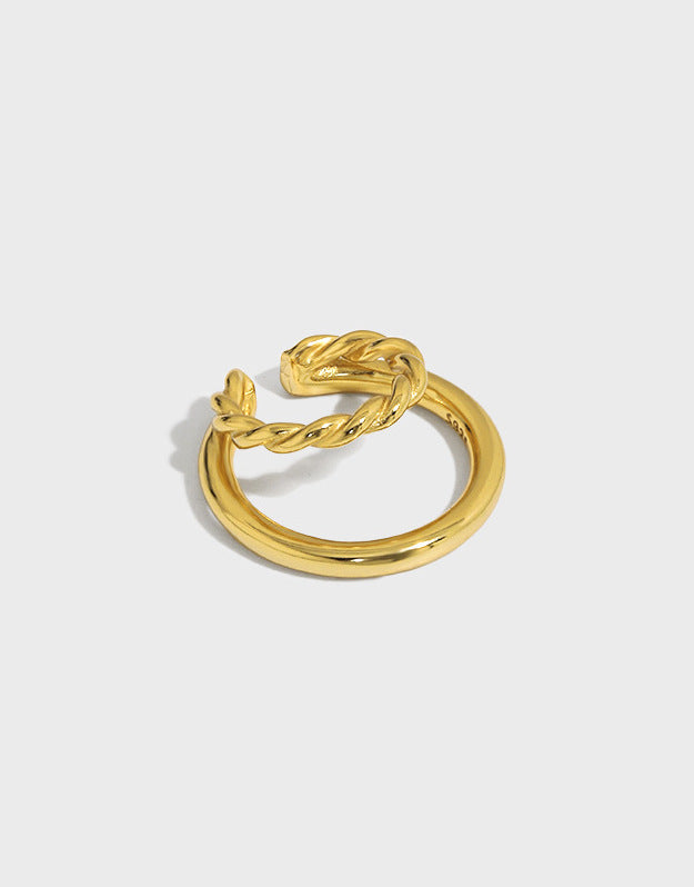 Silver Double Twist Ear Cuff