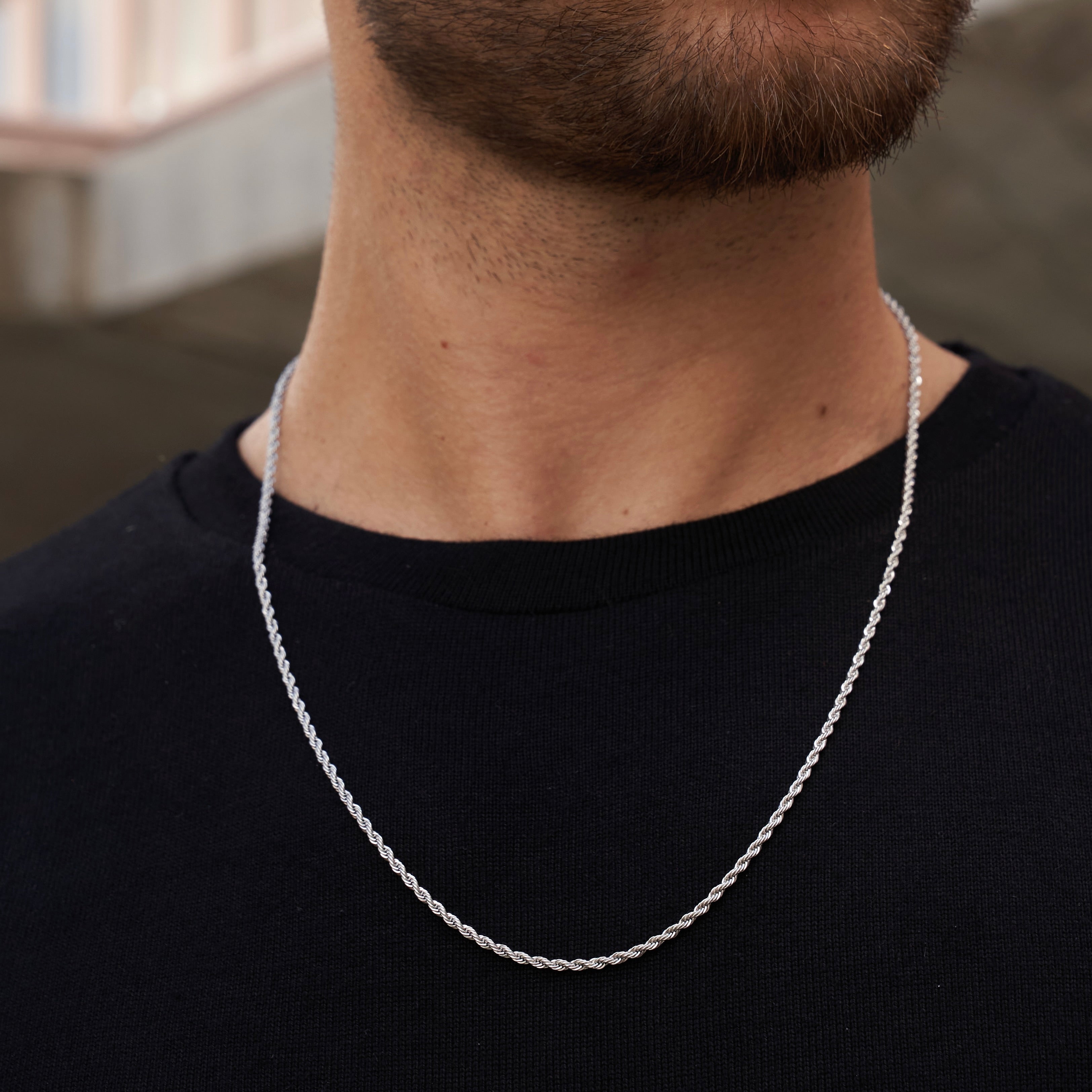 Rope Chain in White Gold - 2mm