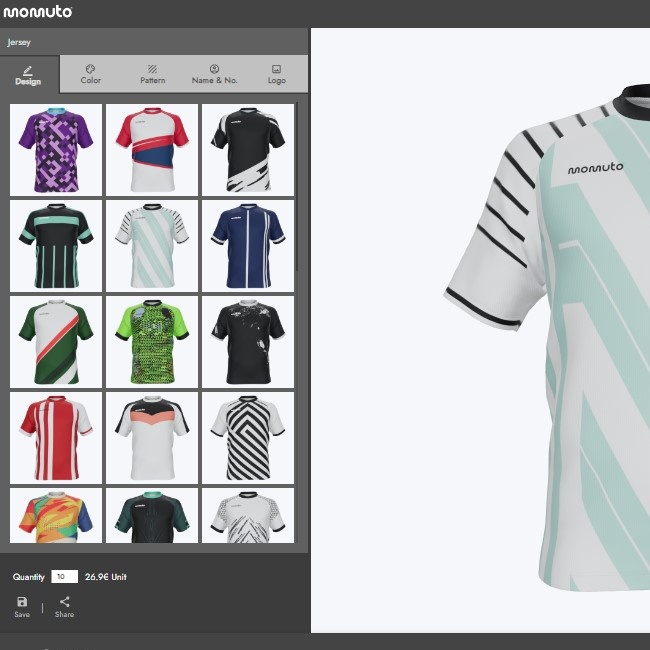 Crea tu camiseta de fútbol única con el configurador 3D MOMUTO
