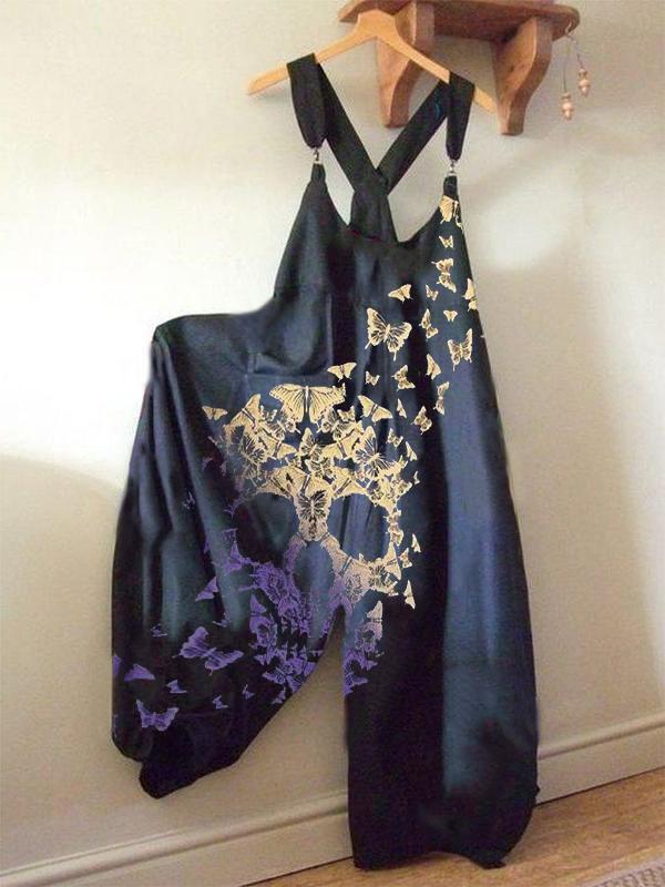 Butterfly Skull Jumpsuit-A