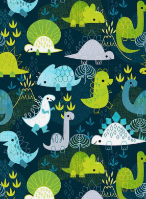 Women's green dinosaur print orange harem jumpsuit