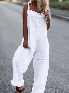 White Jumpsuit Overalls