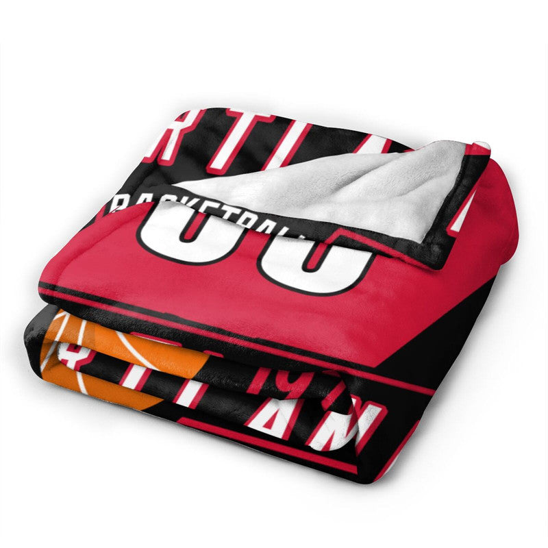 Custom Basketball Portland   Fleece Throw Blanket With Name Number for Fans Gifts