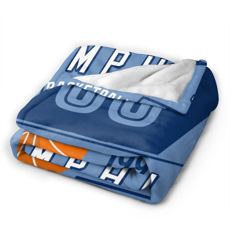 Custom Basketball Memphis  Fleece Throw Blanket With Name Number for Fans Gifts