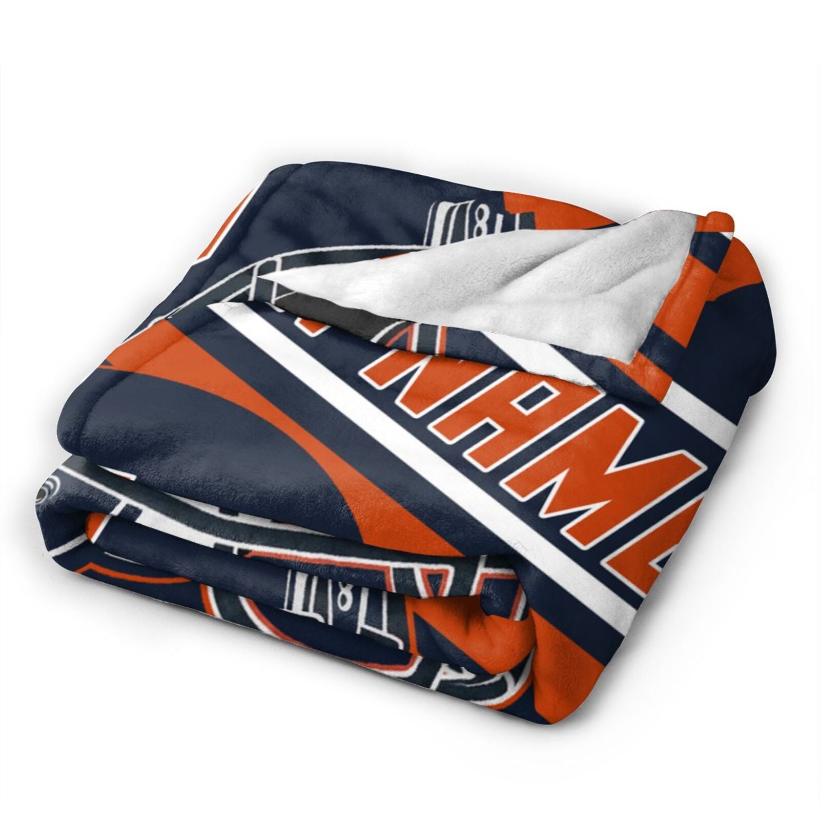 Custom Football City Map Chicago Fleece Throw Blanket Name Number for Fans Gifts