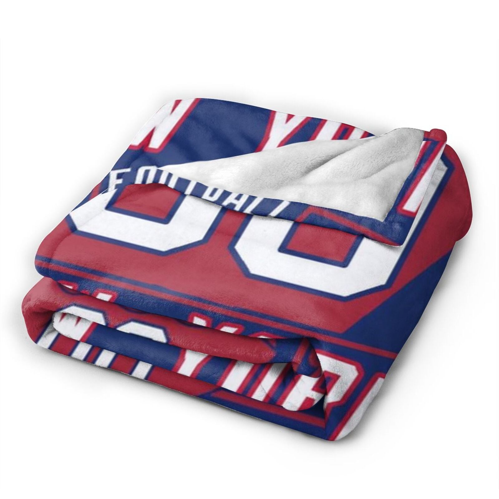 Custom Football City New York Fleece Throw Blanket With Name Number for Fans Gifts