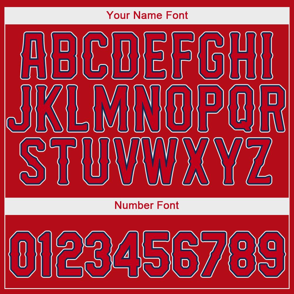 Custom Red Red-Navy Authentic Classic Baseball Jersey