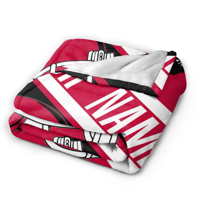 Custom Football Georgia Fleece Throw Blanket With Name Number for Fans Gifts