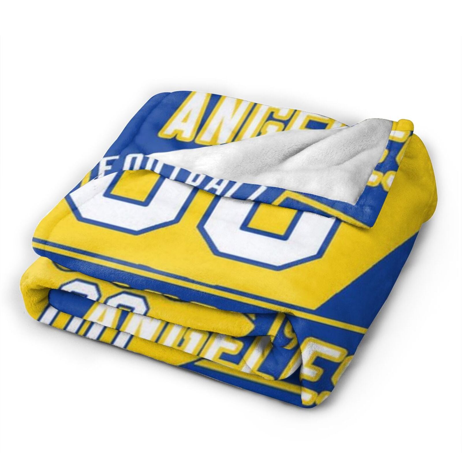 Custom Football City Los Angeles Fleece Throw Blanket With Name Number for Fans Gifts1