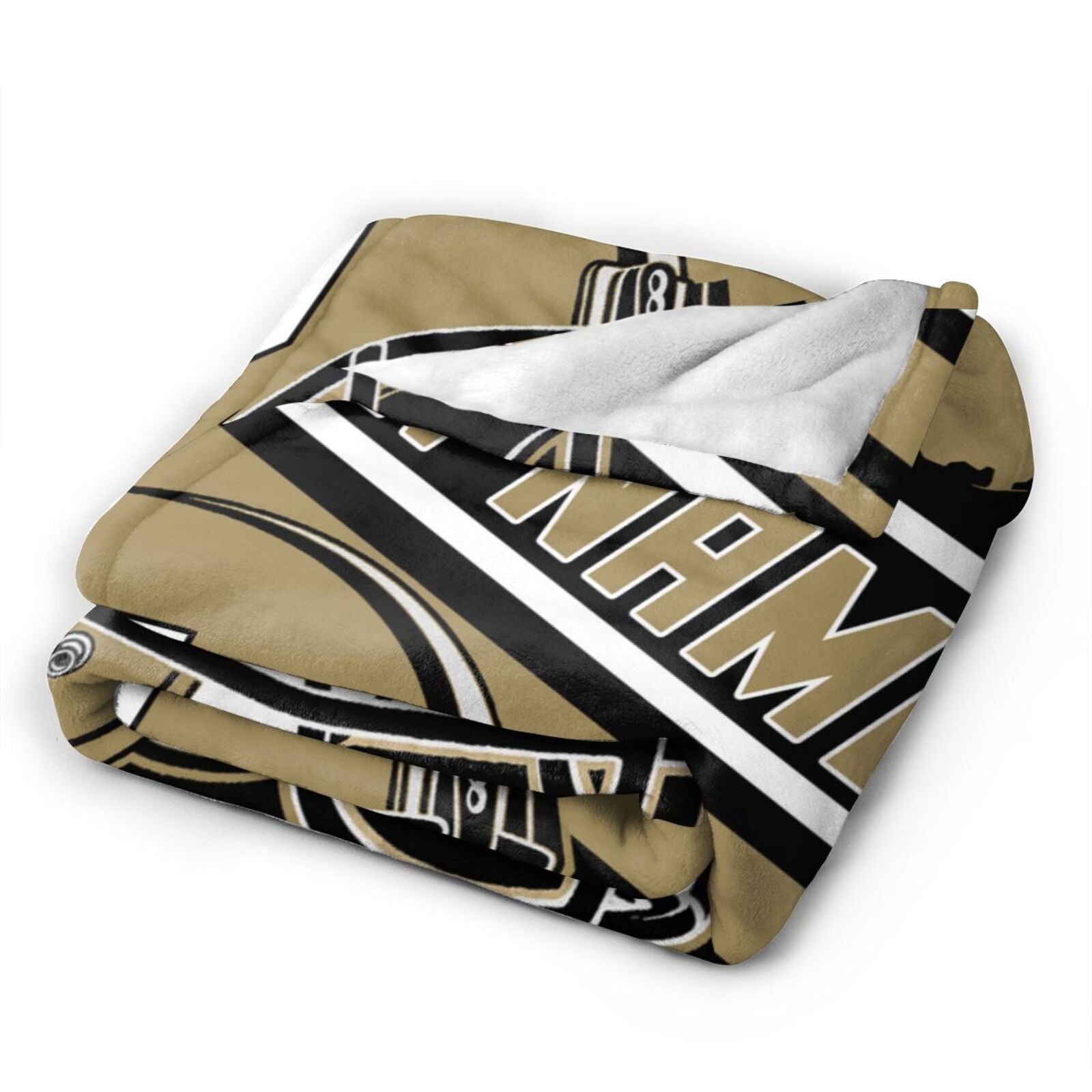 Custom Football City Map New Orleans Fleece Throw Blanket Name Number for Fans Gifts
