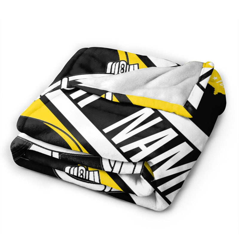 Custom Football Iowa Fleece Throw Blanket With Name Number for Fans Gifts