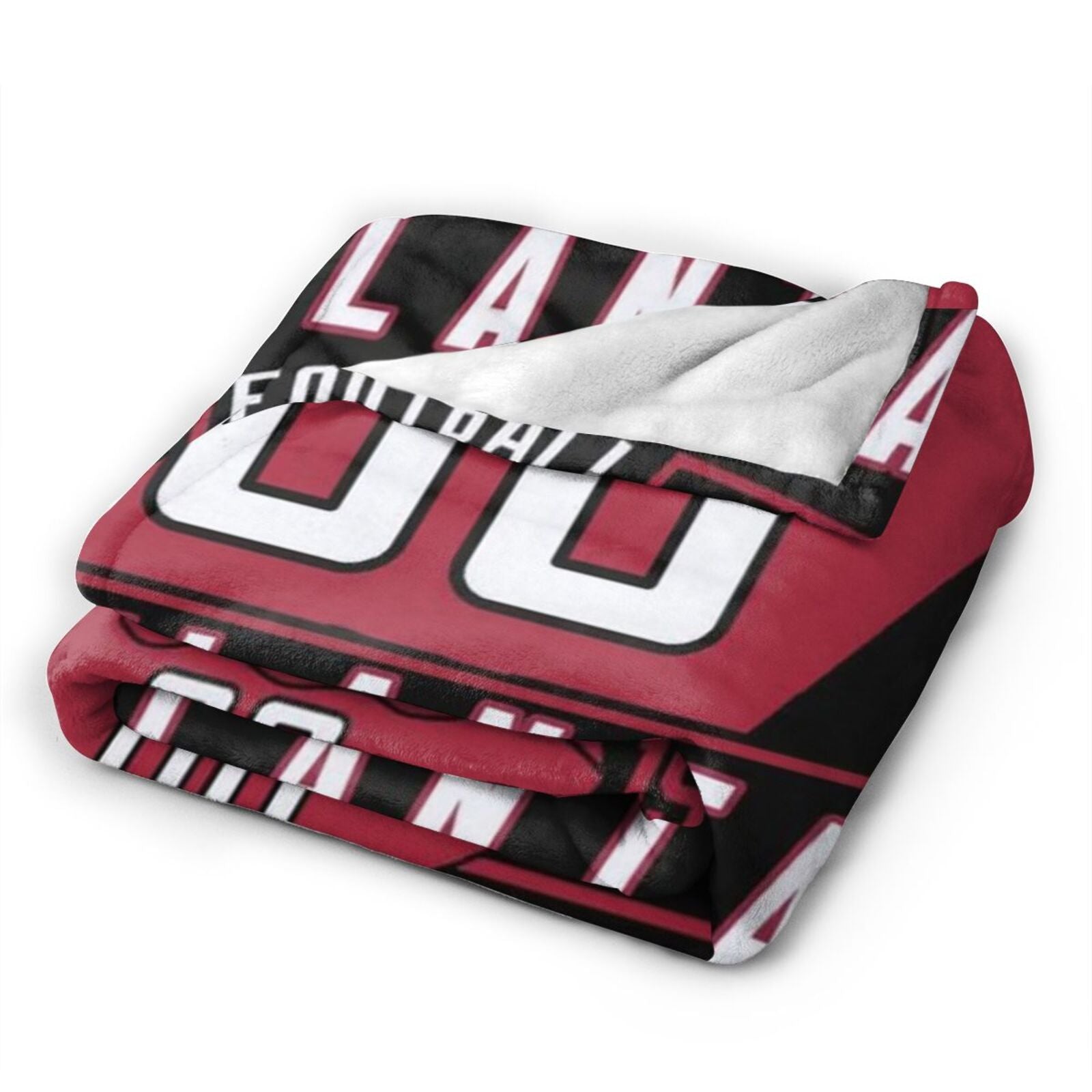 Custom Football Atlanta City Fleece Throw Blanket With Name Number for Fans Gifts