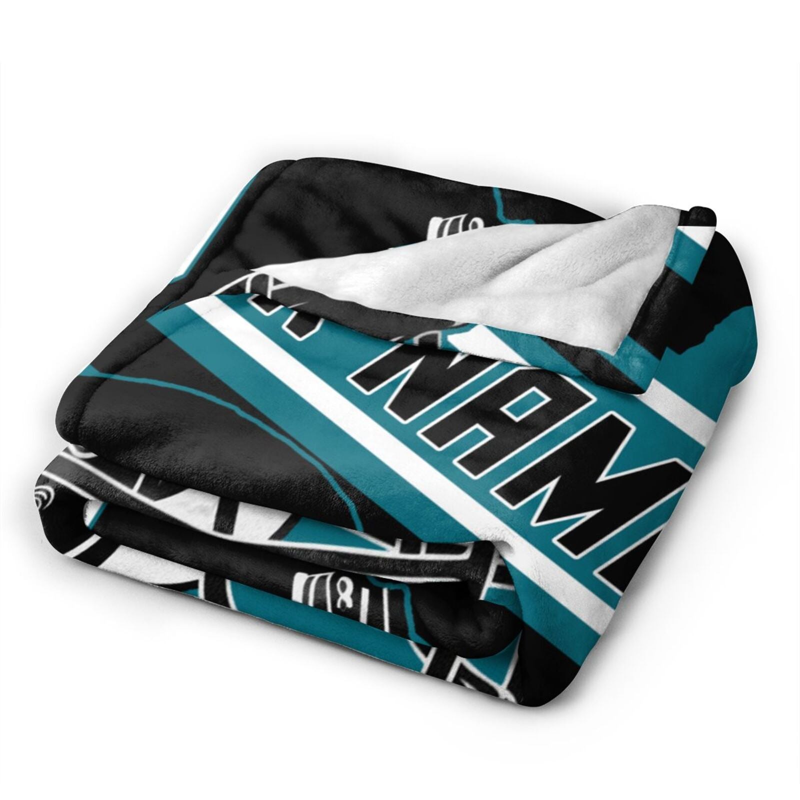 Custom Football City Map Jacksonville Fleece Throw Blanket Name Number for Fans Gifts