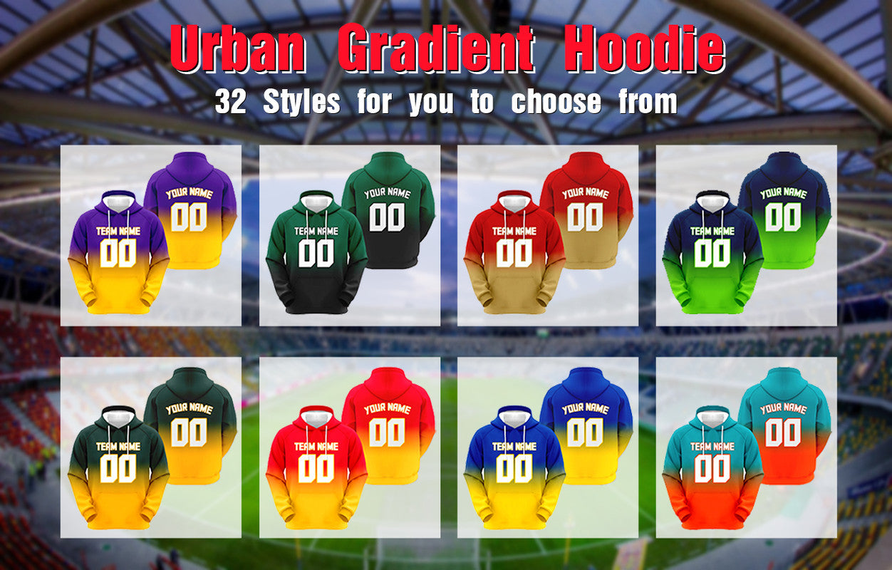 Custom Navy White-Orange Sports Pullover Sweatshirt Split Fashion Football Hoodie