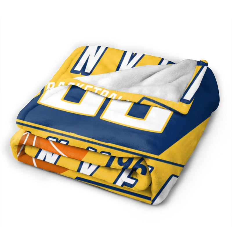 Custom Basketball Denver  Fleece Throw Blanket With Name Number for Fans Gifts