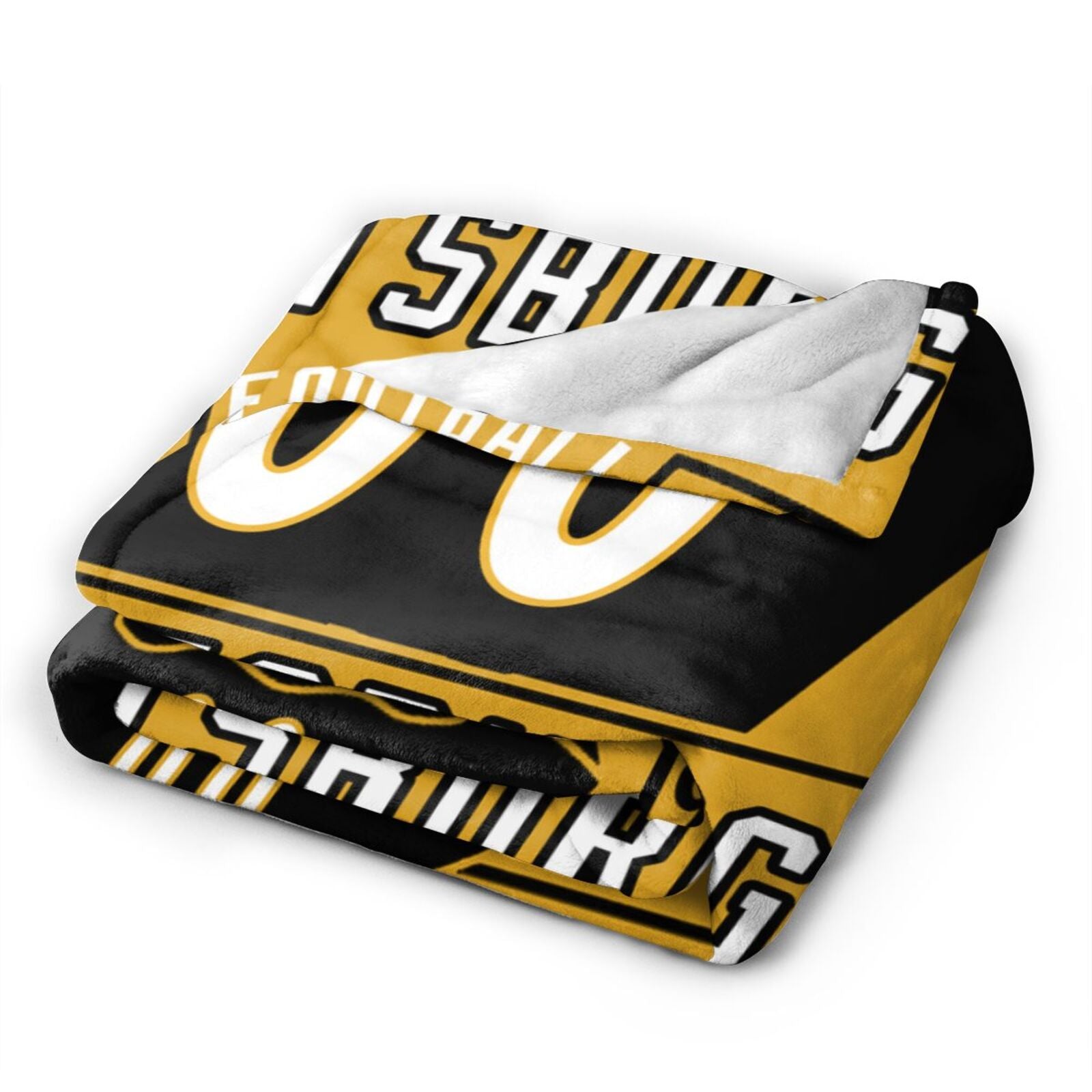 Custom Football City Pittsburgh Fleece Throw Blanket With Name Number for Fans Gifts